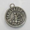 Message Charm. Fashion Zinc Alloy Jewelry Findings. Lead-free. Sagetator 21x18mm. Sold by Bag