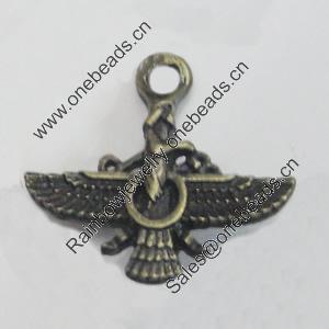 Pendant/Charm. Fashion Zinc Alloy Jewelry Findings. Lead-free. Animal 19x21mm. Sold by Bag