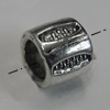 Europe Beads. Fashion Zinc Alloy Jewelry Findings. Lead-free. 9x7mm. Hole: 6mm. Sold by Bag