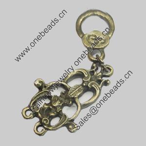 Pendant/Charm. Fashion Zinc Alloy Jewelry Findings. Lead-free. 50x18mm. Sold by PC