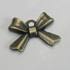 Pendant/Charm. Fashion Zinc Alloy Jewelry Findings. Lead-free. Bowknot 14x10mm. Sold by Bag