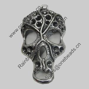 Pendant/Charm. Fashion Zinc Alloy Jewelry Findings. Lead-free. 48x25mm. Sold by Bag
