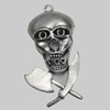Pendant/Charm. Fashion Zinc Alloy Jewelry Findings. Lead-free. 58x3mm. Sold by Bag