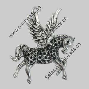 Pendant/Charm. Fashion Zinc Alloy Jewelry Findings. Lead-free. Animal 55x45mm. Sold by Bag