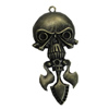 Pendant/Charm. Fashion Zinc Alloy Jewelry Findings. Lead-free. 67x30mm. Sold by Bag