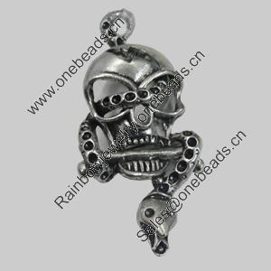 Pendant/Charm. Fashion Zinc Alloy Jewelry Findings. Lead-free. 55x25mm. Sold by Bag