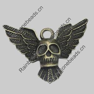 Pendant/Charm. Fashion Zinc Alloy Jewelry Findings. Lead-free. 30x33mm. Sold by Bag