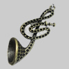 Pendant/Charm. Fashion Zinc Alloy Jewelry Findings. Lead-free. 68x28mm. Sold by PC