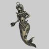 Pendant/Charm. Fashion Zinc Alloy Jewelry Findings. Lead-free. 73x31mm. Sold by PC