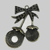 Pendant/Charm. Fashion Zinc Alloy Jewelry Findings. Lead-free. 60x40mm. Sold by PC