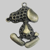 Pendant/Charm. Fashion Zinc Alloy Jewelry Findings. Lead-free. Animal 51x35mm. Sold by PC