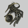 Pendant/Charm. Fashion Zinc Alloy Jewelry Findings. Lead-free. Hands 48x33mm. Sold by PC
