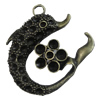 Pendant/Charm. Fashion Zinc Alloy Jewelry Findings. Lead-free. Animal 49x45mm. Sold by PC