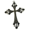 Pendant/Charm. Fashion Zinc Alloy Jewelry Findings. Lead-free. Cross  75x51mm. Sold by PC