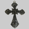 Pendant/Charm. Fashion Zinc Alloy Jewelry Findings. Lead-free. Cross  77x54mm. Sold by PC