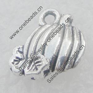 Pendant/Charm. Fashion Zinc Alloy Jewelry Findings. Lead-free. 10x9mm. Sold by Bag