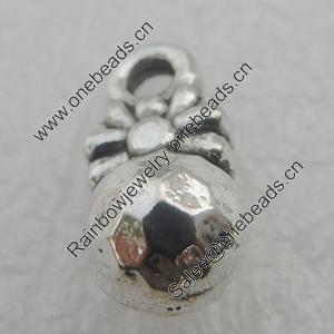 Pendant/Charm. Fashion Zinc Alloy Jewelry Findings. Lead-free. 12.5x6.5mm. Sold by Bag