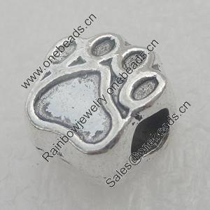 Europe Beads. Fashion Zinc Alloy Jewelry Findings. Lead-free. 10x11mm. Hole:5mm. Sold by Bag