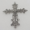 Pendant/Charm. Fashion Zinc Alloy Jewelry Findings. Lead-free. Cross 93x71mm. Sold by PC