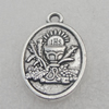 Pendant/Charm. Fashion Zinc Alloy Jewelry Findings. Lead-free. 25x16mm. Sold by Bag