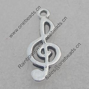 Pendant/Charm. Fashion Zinc Alloy Jewelry Findings. Lead-free. Note 25x10mm. Sold by Bag