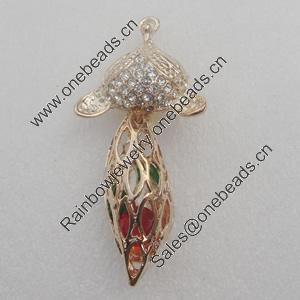 Pendant/Charm. Fashion Zinc Alloy Jewelry Findings. Lead-free. 75x35mm. Sold by PC