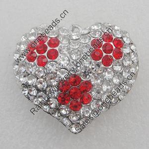 Pendant/Charm. Fashion Zinc Alloy Jewelry Findings. Lead-free. Heart 38x41mm. Sold by PC