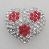 Pendant/Charm. Fashion Zinc Alloy Jewelry Findings. Lead-free. Heart 38x41mm. Sold by PC