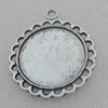 Zinc Alloy Cabochon Settings. Fashion Jewelry Findings. Lead-free. 26mm. Inner dia:20mm. Sold by Bag