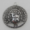 Pendant/Charm. Fashion Zinc Alloy Jewelry Findings. Lead-free. 57mm. Sold by PC