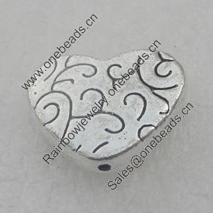 Beads. Fashion Zinc Alloy Jewelry Findings. Lead-free. 15x17mm. Hole:1mm. Sold by Bag