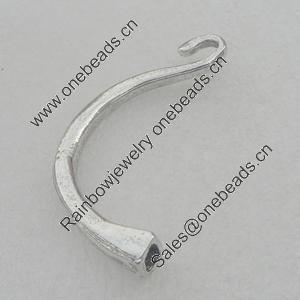 Zinc Alloy Cord End Caps. Fashion Jewelry Findings. 52x5mm. Hole:4mm. Sold by Bag