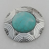 Zinc Alloy Pendant With Turquoise Beads. Fashion Jewelry Findings. 62mm. Sold by PC