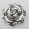 Pendant/Charm. Fashion Zinc Alloy Jewelry Findings. Lead-free. Flower 58mm. Sold by PC