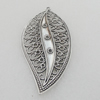 Pendant/Charm. Fashion Zinc Alloy Jewelry Findings. Lead-free. Leaf 83x40mm. Sold by PC