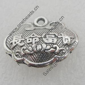 Pendant/Charm. Fashion Zinc Alloy Jewelry Findings. Lead-free. Lock 20x15mm. Sold by Bag