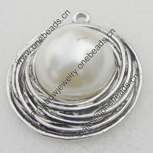 Zinc Alloy Pendant With Acrylic Beads. Fashion Jewelry Findings. Lead-free. 42mm. Sold by PC