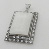 Zinc Alloy Pendant With  Reisin Beads. Fashion Jewelry Findings. 82x47mm. Sold by PC
