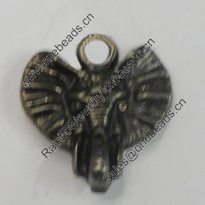 Pendant/Charm. Fashion Zinc Alloy Jewelry Findings. Lead-free. 15x17mm. Sold by Bag