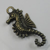 Pendant/Charm. Fashion Zinc Alloy Jewelry Findings. Lead-free. Animal 12x28mm. Sold by Bag