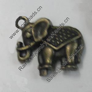 Pendant/Charm. Fashion Zinc Alloy Jewelry Findings. Lead-free. Animal 15x16mm. Sold by Bag