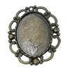 Zinc Alloy Cabochon Settings. Fashion jewelry findings. Lead-free. 32x40mm. Inner dia:22x30mm. Sold by Bag