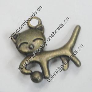 Pendant/Charm. Fashion Zinc Alloy Jewelry Findings. Lead-free. Animal 20x19mm. Sold by Bag
