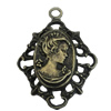 Pendant/Charm. Fashion Zinc Alloy Jewelry Findings. Lead-free. 37x27mm. Sold by Bag