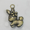 Pendant/Charm. Fashion Zinc Alloy Jewelry Findings. Lead-free. Animal 15x18mm. Sold by Bag
