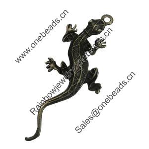 Pendant/Charm. Fashion Zinc Alloy Jewelry Findings. Lead-free. Animal 73x34mm. Sold by Bag