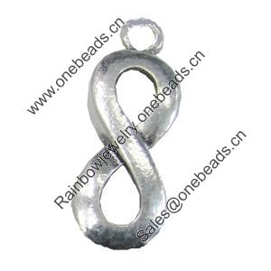 Pendant/Charm. Fashion Zinc Alloy Jewelry Findings. Lead-free. 26x9mm. Sold by Bag