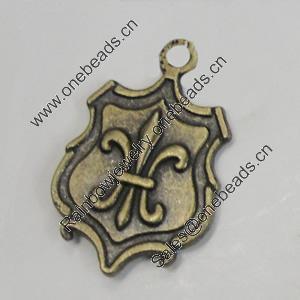 Pendant/Charm. Fashion Zinc Alloy Jewelry Findings. Lead-free. 24x15mm. Sold by Bag