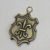 Pendant/Charm. Fashion Zinc Alloy Jewelry Findings. Lead-free. 24x15mm. Sold by Bag