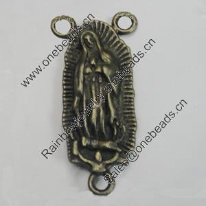 Connetor. Fashion Zinc Alloy Jewelry Findings. Lead-free. 30x14mm. Sold by Bag